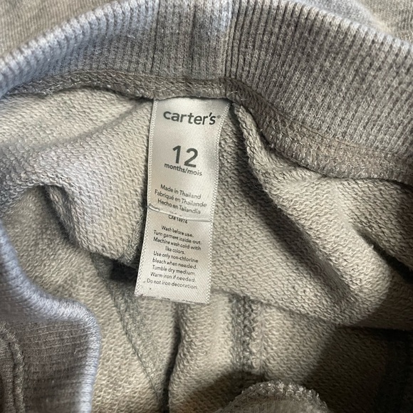 🐶🐶Carters 12 months light Gray sweatpants🐶🐶 - Picture 4 of 4